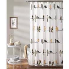 Yellow Shower Curtains Lush Decor Rowley Birds (064-18-0134)