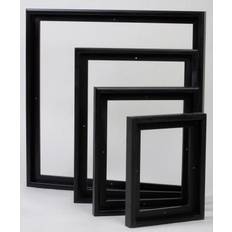 Svarte Lerret Floating Frame Matt Black 30x30cm