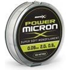 Blanc Fils de pêche Matrix Fishing Ligne Monofilament Power Micron X 100m Noir