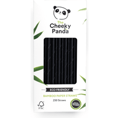 The Cheeky Panda Pajitas De Papel Negro De Bambú Paquete De 250