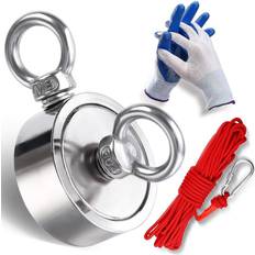 Fiskemagnet INF Double Sided Neodymium Magnet / Fishing Magnet 200kg with Rope & Gloves