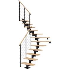 Sort Svingstrapper Dolle Cork Bøgetrin 1/4 Sving Sort STYLE6