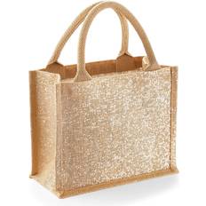 Jute Fabric Tote Bags Westford Mill Shimmer Jute Mini Gift Bag