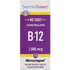 Superior Source Cyanocobalamin B12 1 000 mcg 100 MicroLingual Instant Dissolve Tablets