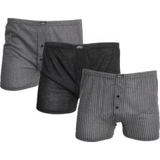 Tom Franks Mens Patterned Jersey Boxer Shorts (3 Pairs) (Grey)