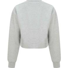 S Collegegensere SF Minni Girls Crop Sweatshirt (7-8 Years) (Heather Grey)