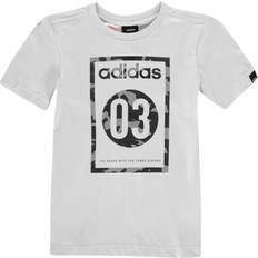 Garçon T-shirts vente adidas T-Shirt Logo Coton Enfant - Blanc