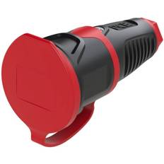 PCE 2521-sr Skarvuttag Massiv gummi, Termoplast 250 V Svart, Röd IP54