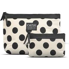 Canvas Kulturbeutel Karen Cimi A-Shaped 2-pcs Cosmetic Bag Set Black and White