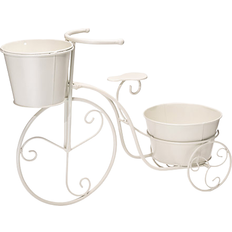 GlitzHome Iron Bicycle Planter Stand 6.75x21.5x15"