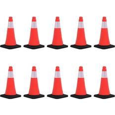 Trafikkegler vidaXL Reflective Traffic Cones with Heavy Bases 10pcs 50cm