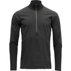 Slim T-skjorter Devold Running Merino Cover Zip Neck Man - Caviar