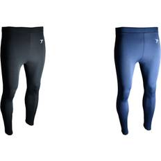 Unisexe Pantalons Thermiques Precision Essential Baselayer Sports Leggings - Noir/Bleu