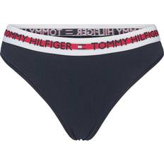 Tommy Hilfiger Elastischer G-String mit Marineblauer Aufschrift - Dunkelblau