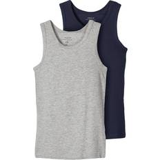 Blå Toppe Name It Tanktop - Grå/Blå Mix