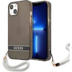 Guess GUHCP13SHTSGSK Case for iPhone 13 Mini 5.4 Inches Black Translucent Stap