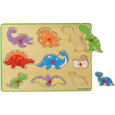 Dinosaurier Knoppussel Bigjigs Knopp-pussel Dinosaurs 9 bitar