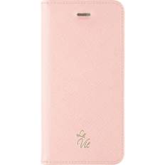 La vie iphone cover KEY Apple iPhone X/XS Flipcover m. Kortholder Lyserød