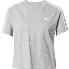 Orange Hauts adidas Essentials 3-Stripes Cropped T-Shirt - Black/White Female