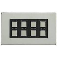 LightWave LightwaveRF 230V 4 Gang Master Dimmer Chrome JSJSLW440C