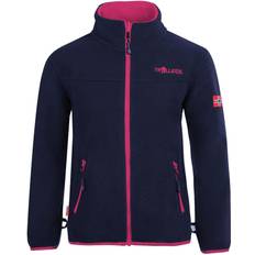 Oppdal Trollkids Oppdal Fleecejacka, Navy/Magenta