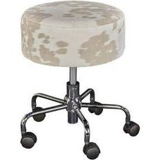 Adjustable Seat Stools Linon Tillie Faux Fur Seating Stool 20.3"