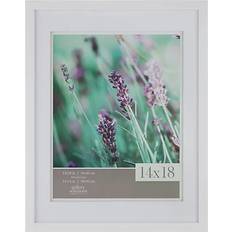 Glass Framed Art Double Matted Wall Picture Frame in White Framed Art 35.6x45.7cm