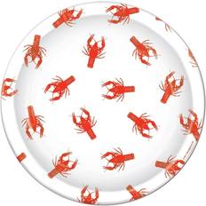 Oranssi Kertakäyttölautaset Beistle 58026 Crawfish Luncheon Plates Pack of 12