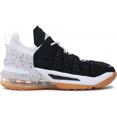 Textile Basketball Shoes Children's Shoes Nike LeBron 18 GS - Black/White/Gum Med Brown