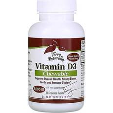 Terry Naturally Vitamin D3 Mixed Berry 5000 IU 90 Chewable Tablets