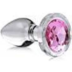 Booty Sparks Pink Gem Glass Anal Plug Small in stock