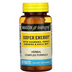 Mason Natural Super Energy with Guarana Panax Ginseng & Kola Nut 60 Tablets