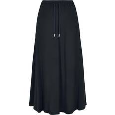 3XL - Damen Röcke Urban Classics Viscose Midi Skirt - Black