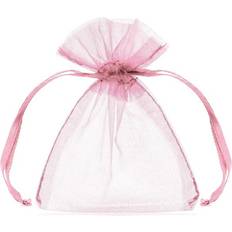 Organza poser PartyDeco Gift Bags Organza Pink 10pcs