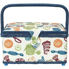 The Works Habby Dreams Sewing Box Blue/Yellow/White