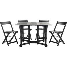 Wheels Patio Dining Sets Safavieh Arvin Patio Dining Set, 1 Table incl. 4 Chairs