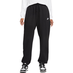 Nike Sportswear Club Fleece Women's Mid Rise Oversized Tracksuit Bottoms - Black/White