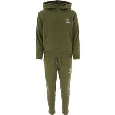 Drenge - Elastan Tracksuits Hummel Coolio Hoodie Suit - Capulet Olive (215372-6414)