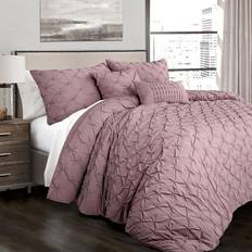 Lush Decor Ravello Pintuck Bedspread Purple (243.84x228.6cm)