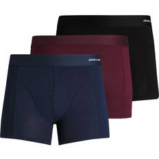 Bambú - Hombre Ropa Jack & Jones 3-pack Bamboo Viscose Trunks - Red/Port Royale