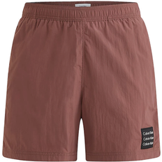 Polyamide Swimming Trunks Calvin Klein Medium Drawstring Swim Shorts - Dark Raisin