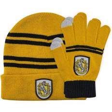 Gula Byxor Barnkläder Cinereplicas Harry Potter Hufflepuff Beanie & Gloves Set for Kids