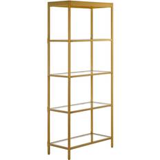 Glasses - Gold Shelves Hudson & Canal Alexis Book Shelf 70"