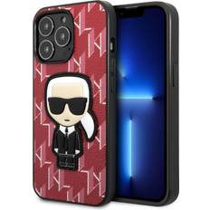 Karl Lagerfeld iPhone 13 Pro Max Cover Monogram Iconic Patch Rød