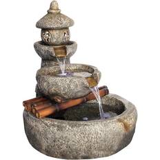 Tranquil garden Design Toscano Tranquil Springs Pagoda Garden Fountain