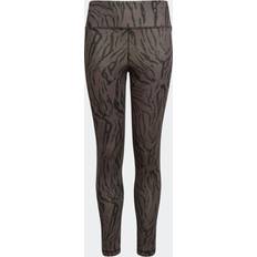 Dame - Hvid - Træningstøj Tights adidas Optime AEROREADY Sport Icon Animal Print 7/8 tights 140