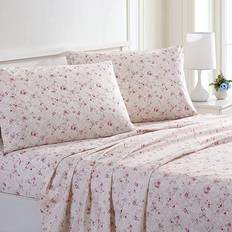 Florals Bed Sheets Modern Threads Printed Bed Sheet Pink (243.84x205.74cm)