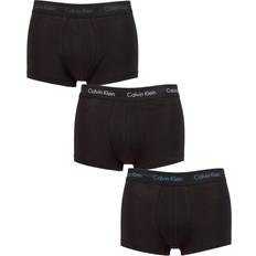 Purple Men's Underwear Calvin Klein Cotton Stretch Low Rise Trunks 3-pack - Black