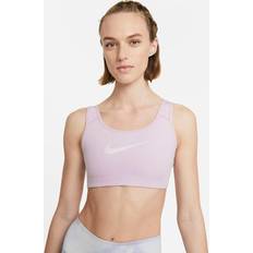 Mittlerer Halt BHs Nike Icnclsh Strpy Bra - Pink