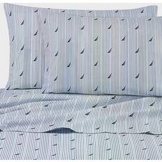 Nautica Audley 200-Thread-Count Bed Sheet Blue (243.84x167.64cm)